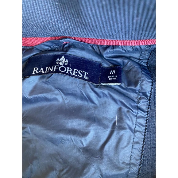 Men's RAINFOREST sheen blue fleece lined casual zip up jacket, size Medium - Picture 9 of 14